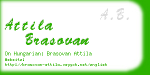 attila brasovan business card